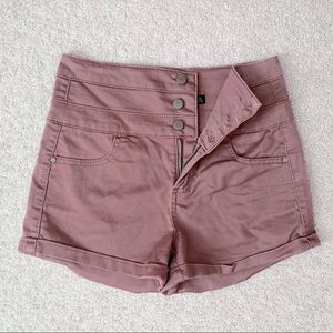 Forever 21 Burgundy High Waisted Size 28 Shorts